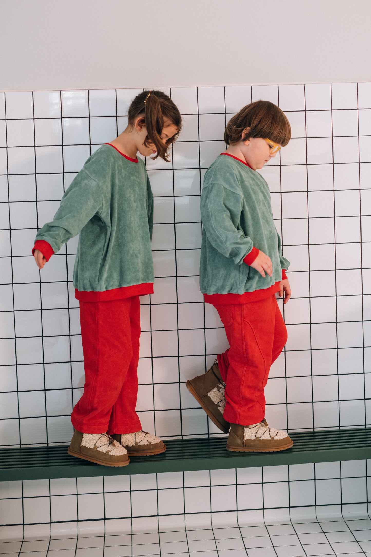 SOFT GREEN terry sweatshirt